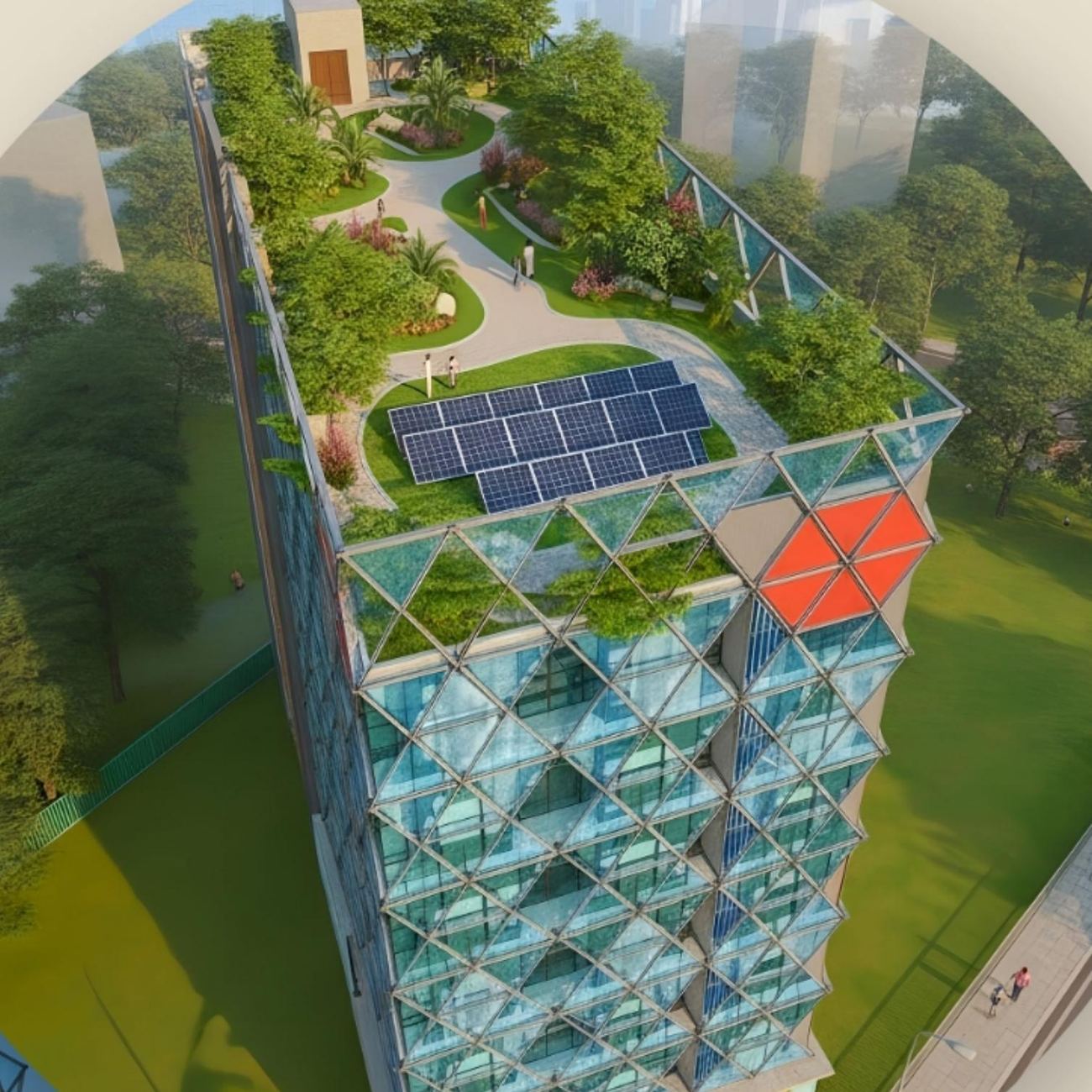 Eterna rooftop garden and solar deck