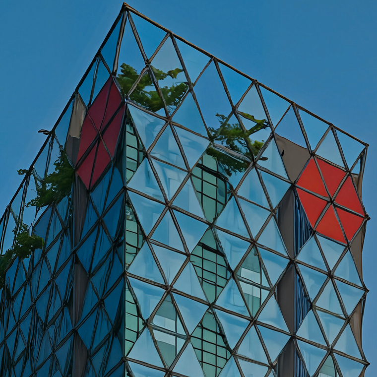 Eterna facade at dusk