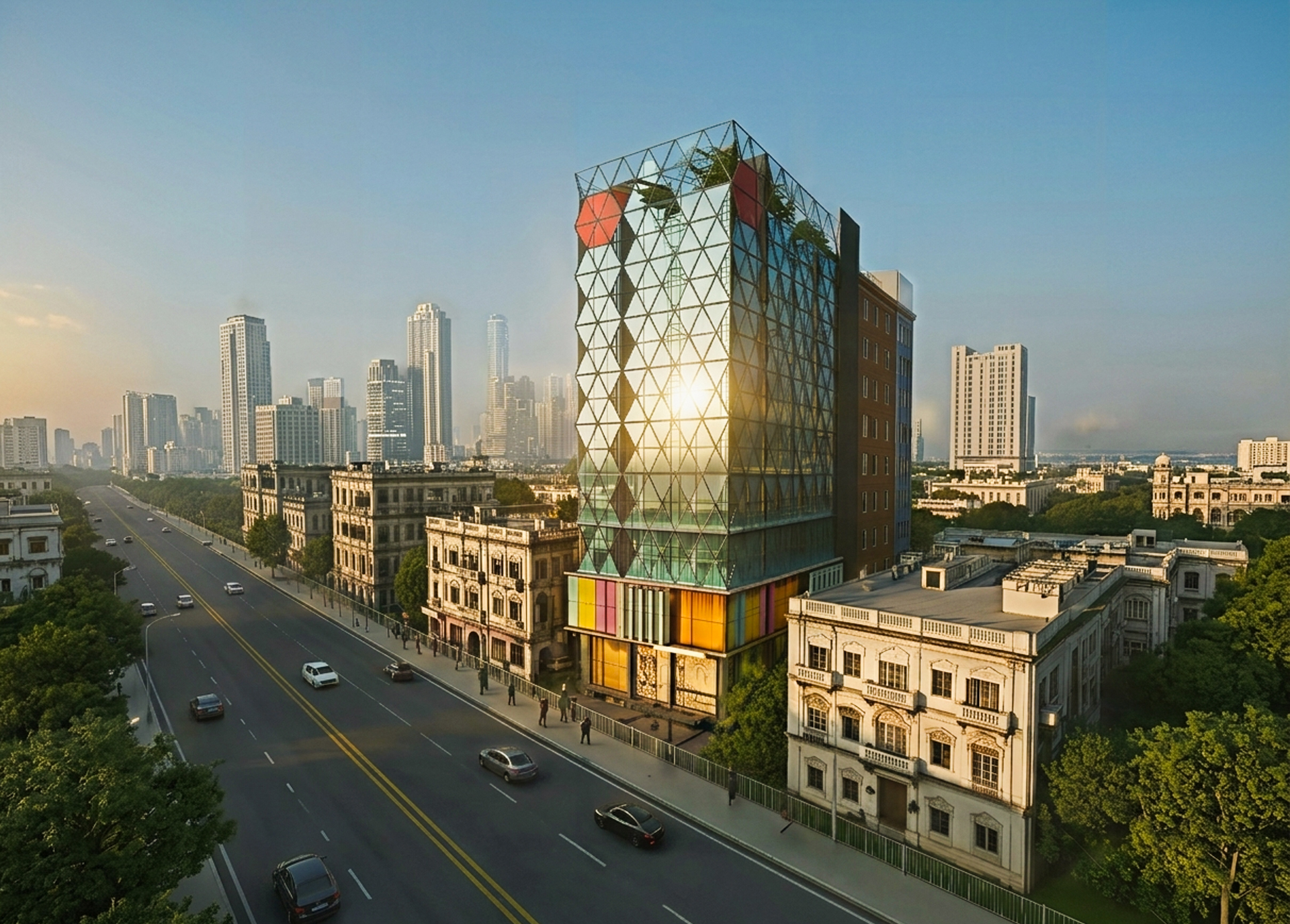 Eterna street-level elevation by day