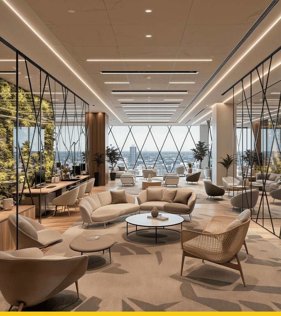 Typical office lounge area