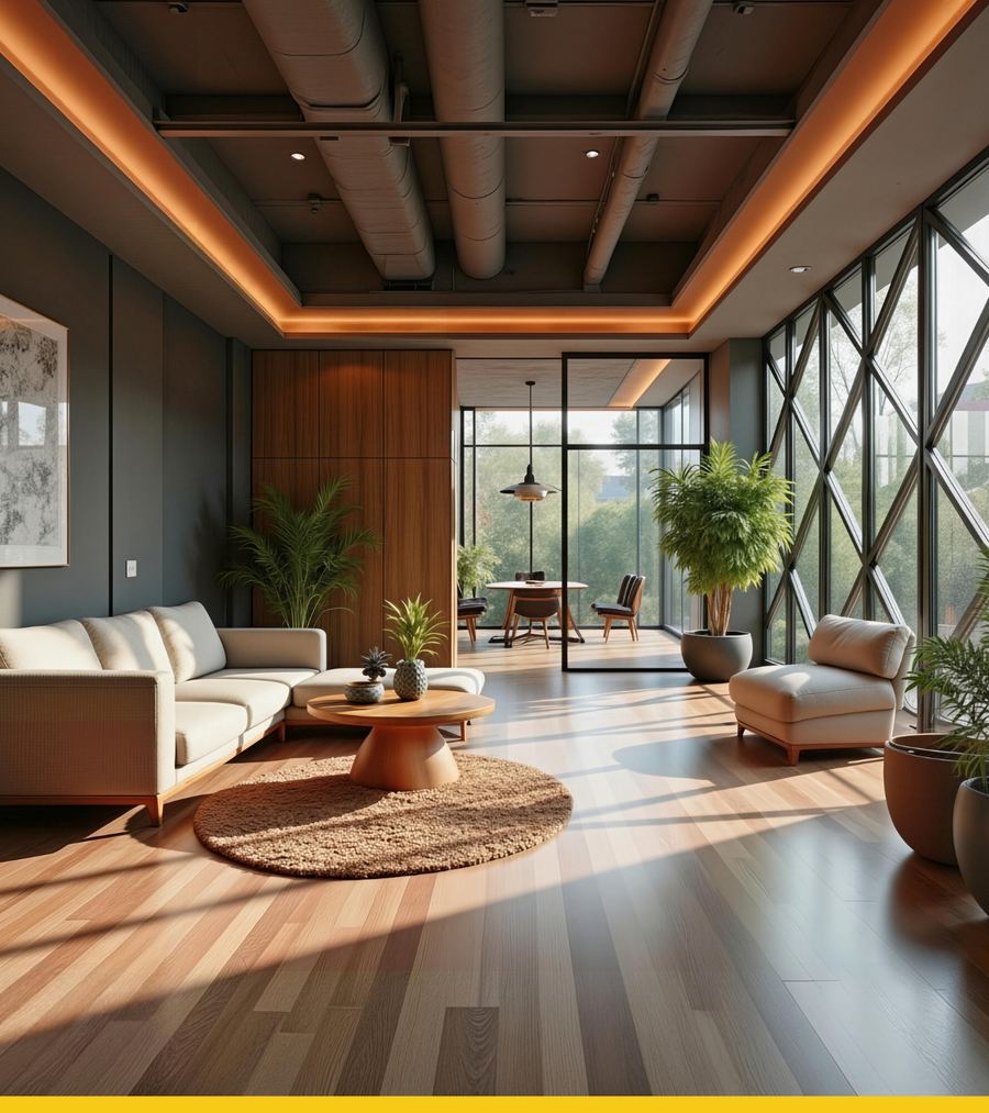 Typical office waiting area